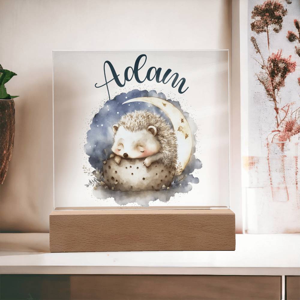 Nachtlicht Personalisiert Mit Namen - Acrylic Square Plaque