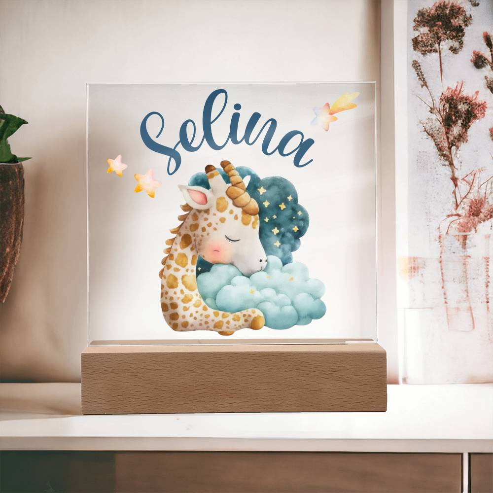 Nachtlicht Personalisiert Mit Namen - Acrylic Square Plaque