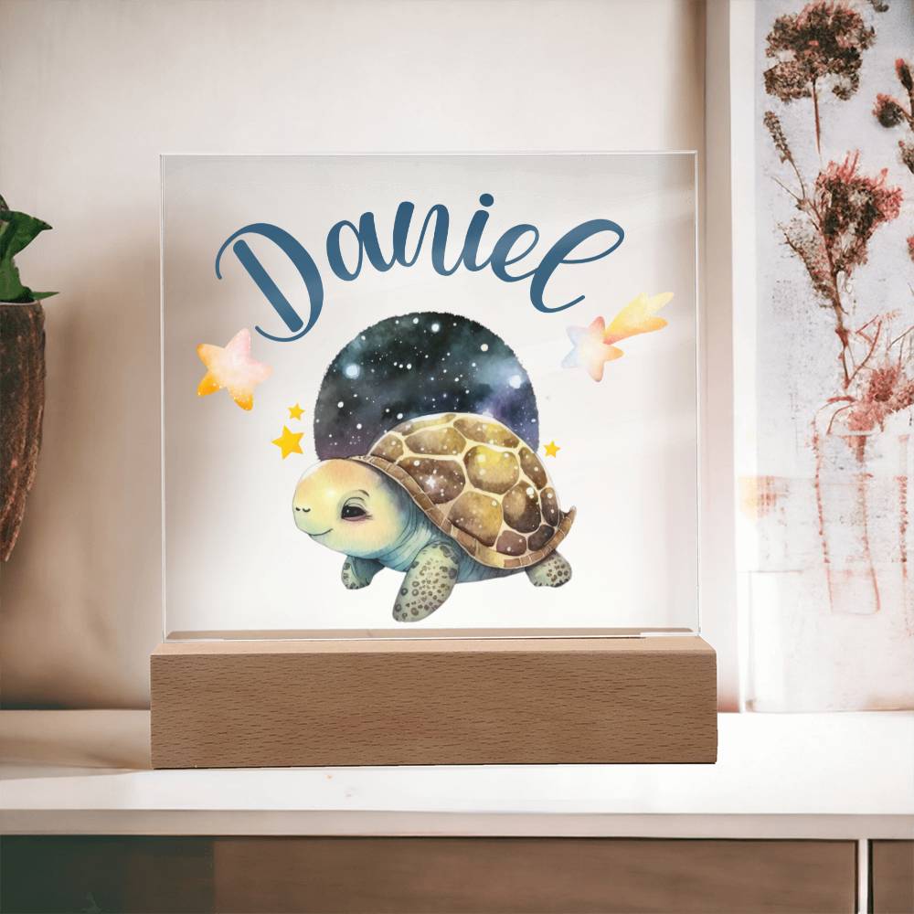 Nachtlicht Personalisiert Mit Namen - Acrylic Square Plaque