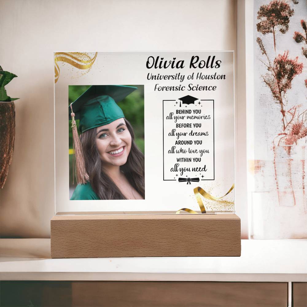 Custom Graduation Gift - Acrylic Square Plaque 9