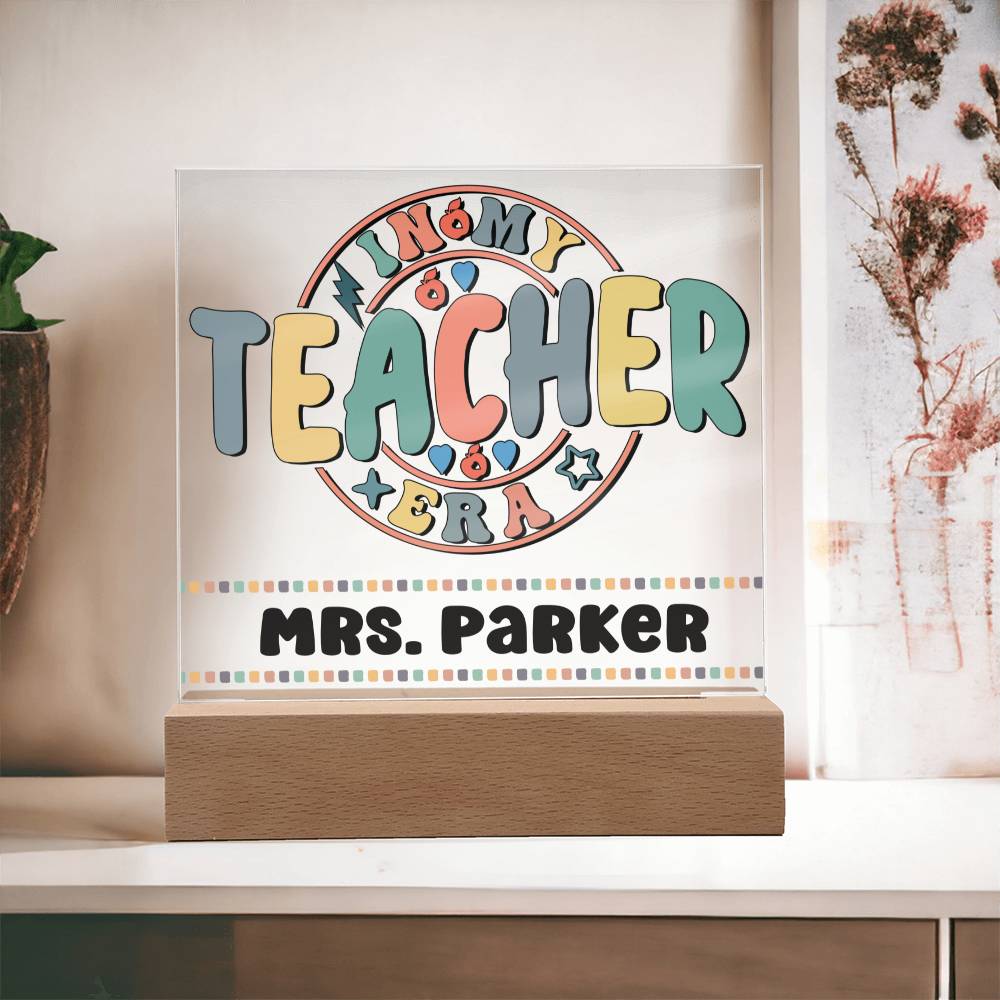 Teacher Square Acrylic Plaque 16