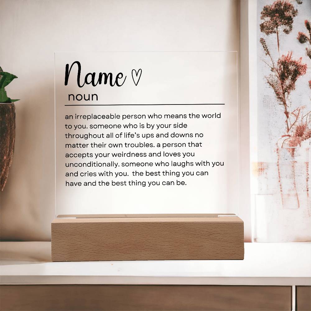 Personalized Friendship Acrylic Plaque 2 - Acrylic Square Plaque