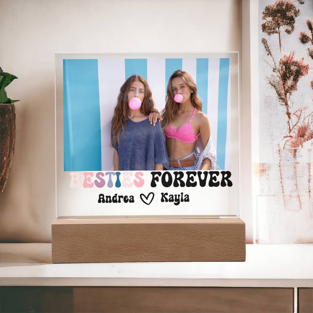 Best Friends Forever 13 - Acrylic Square Plaque (black text)