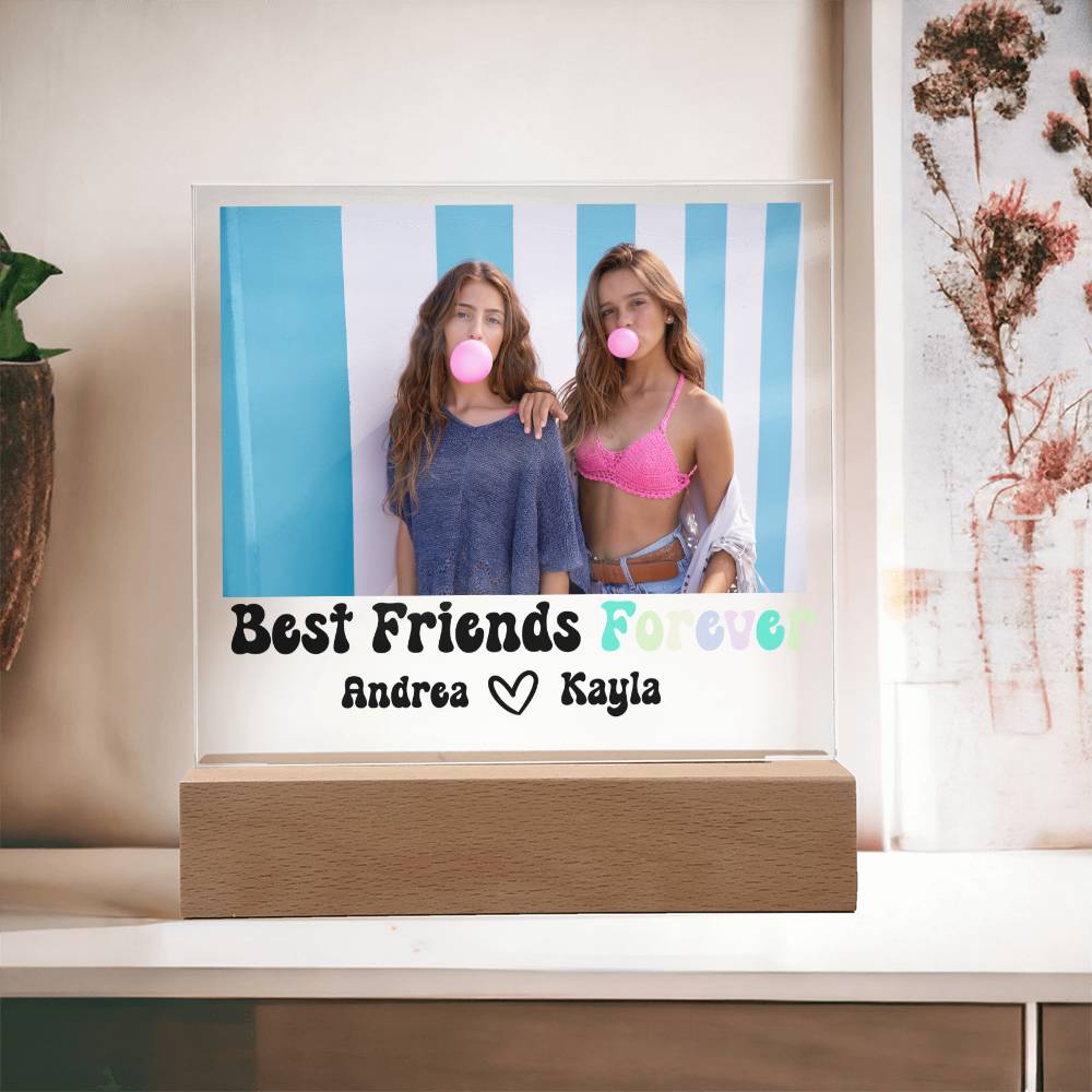 Best Friends Forever 14 - Acrylic Square Plaque (black text)