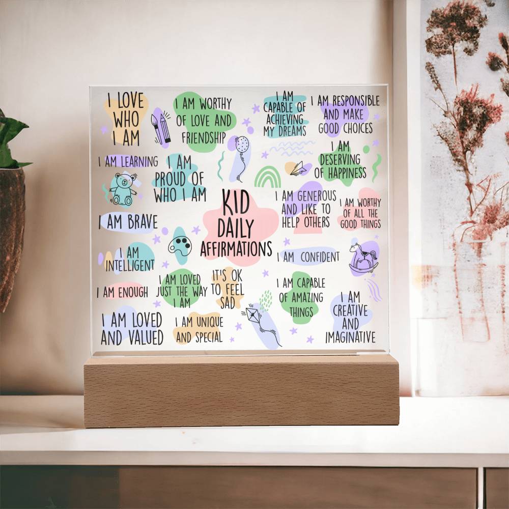 Daily Reminder Acryl Kids 5 - Acrylic Square Plaque