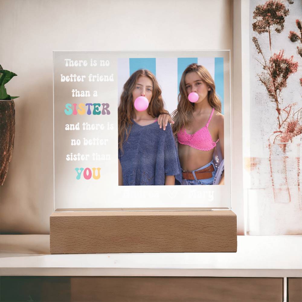 Best Friends Forever 17 - Acrylic Square Plaque (white text)