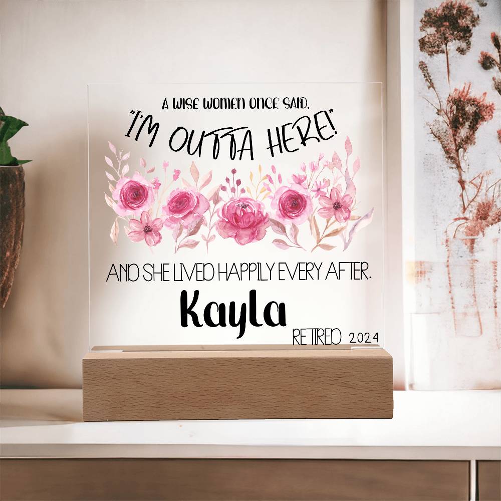 Personalized Retirement Plaque 4
