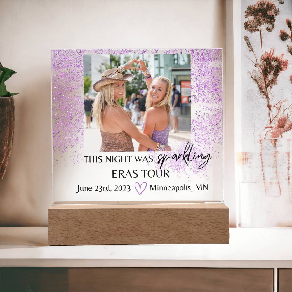 Eras Tour - Sparkling Night - Acrylic Square Plaque(Black Text)