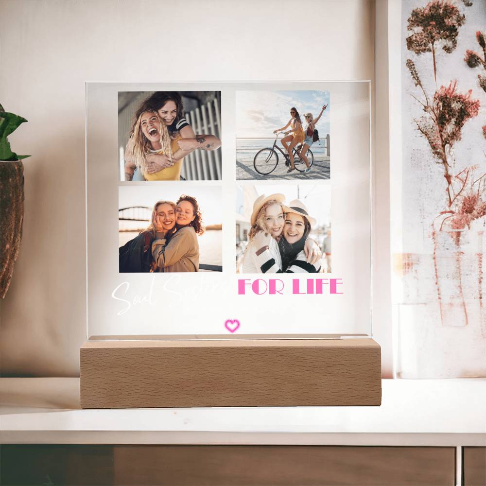 Best Friends Forever 5 - Acrylic Square Plaque (white)