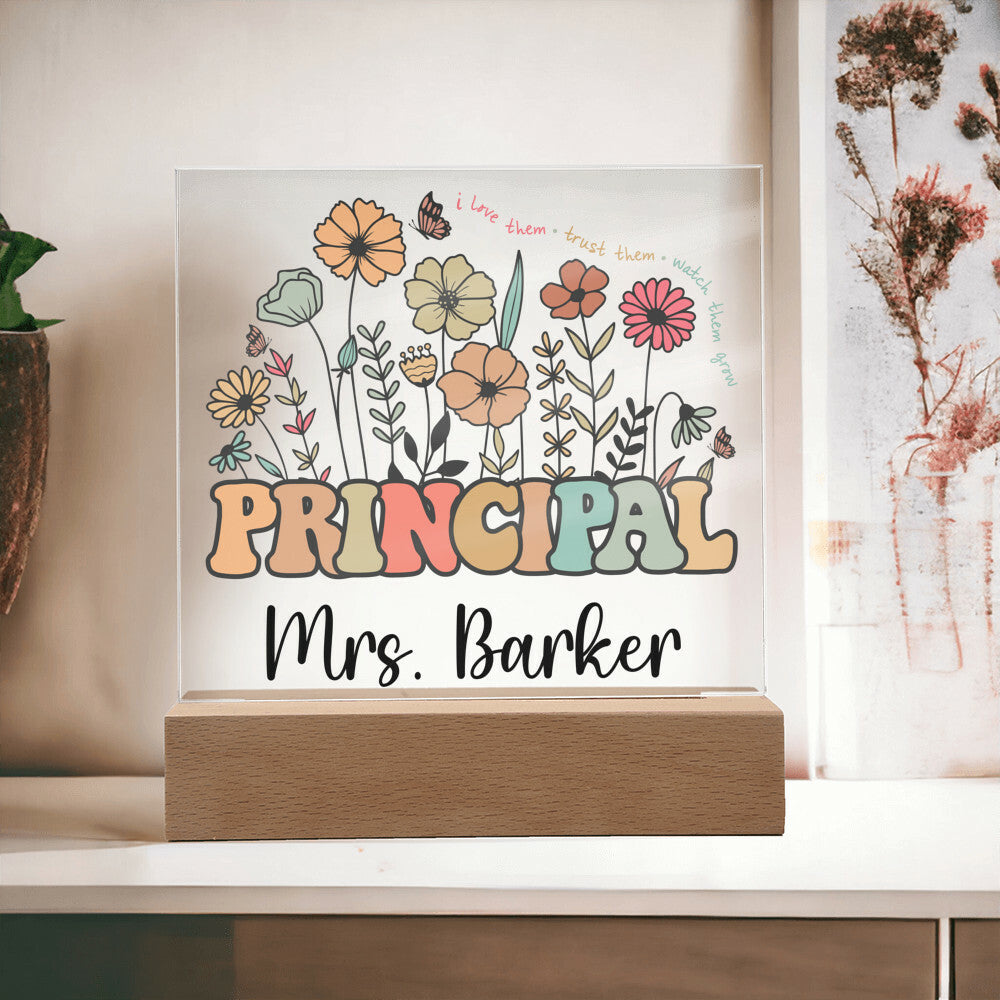 Principal 1 - Square Acrylic Plaque