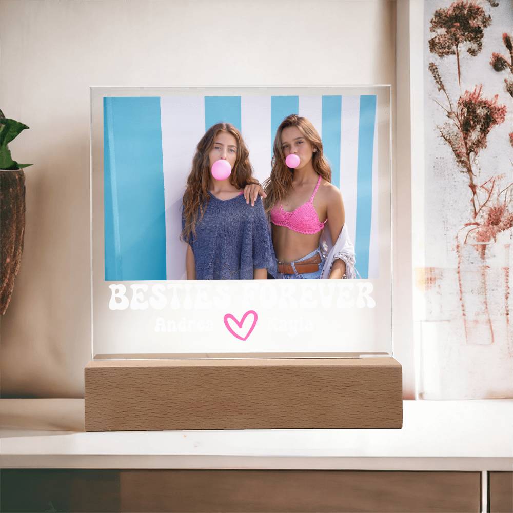 Best Friends Forever 12 - Acrylic Square Plaque (white text)