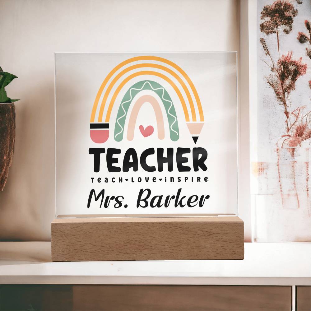 Teacher Square Acrylic Plaque 4