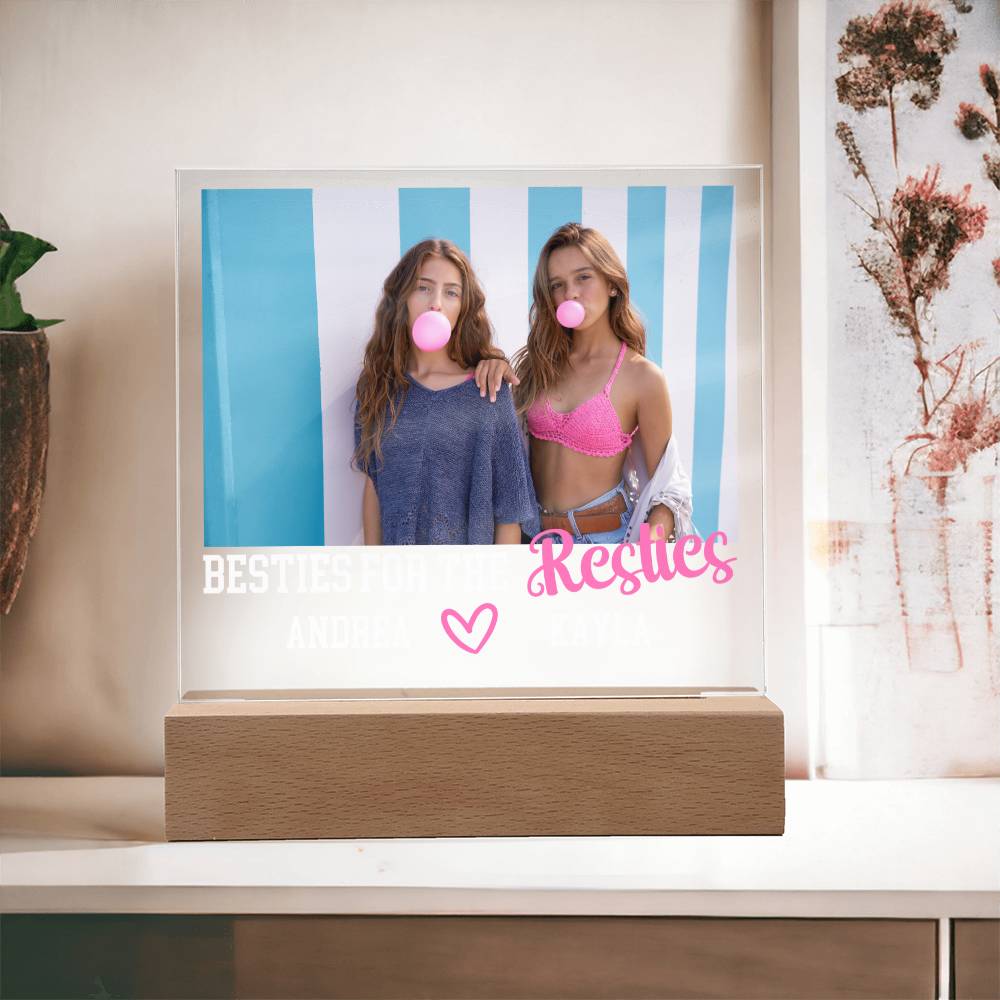 Best Friends Forever 10 - Acrylic Square Plaque (white text)