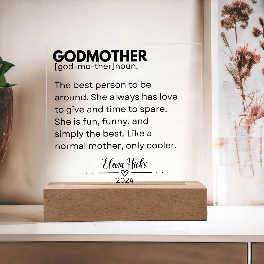 Personalized Godparents Gift 7 - Acrylic Square Plaque