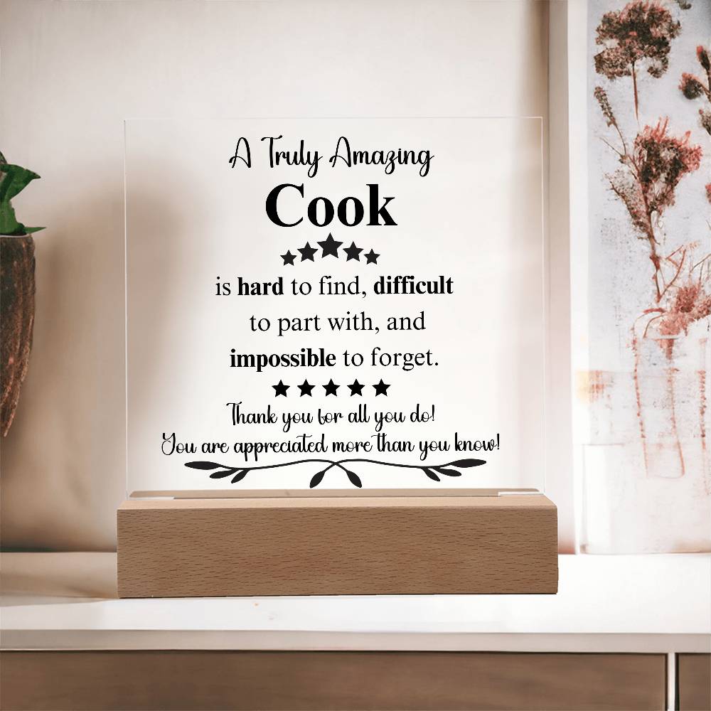 Personalized Cook Gift - Acrylic Square Plaque