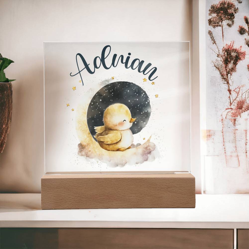 Nachtlicht Personalisiert Mit Namen - Acrylic Square Plaque