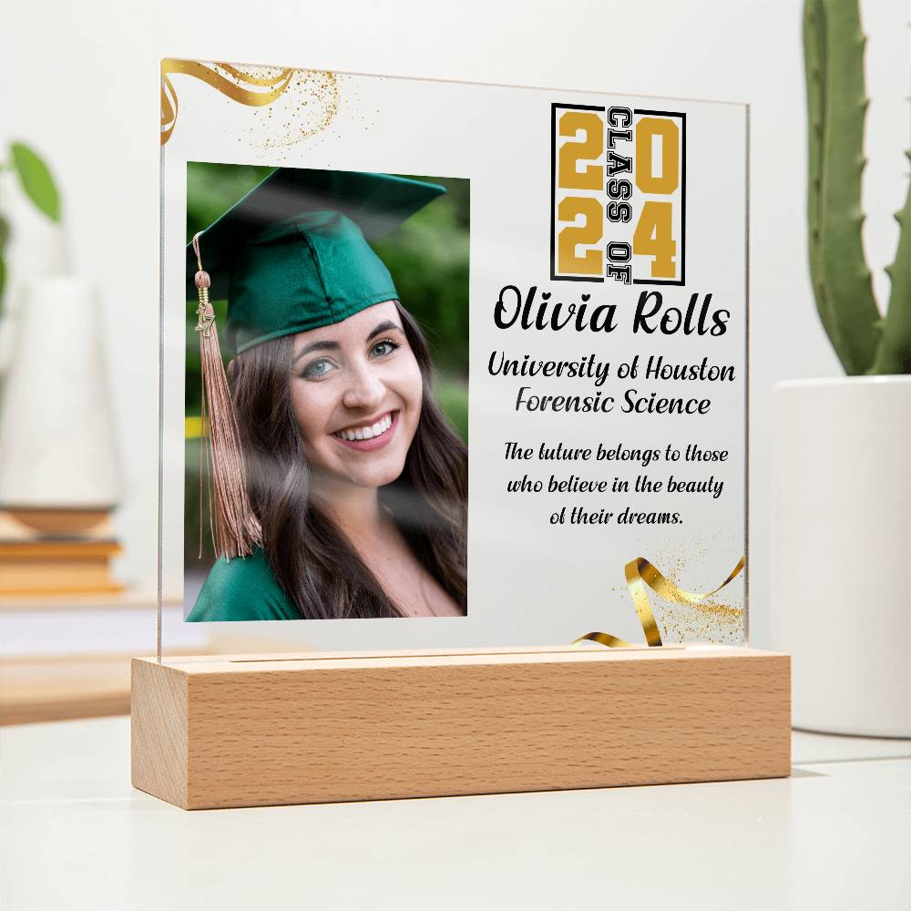 Custom Graduation Gift - Acrylic Square Plaque 7