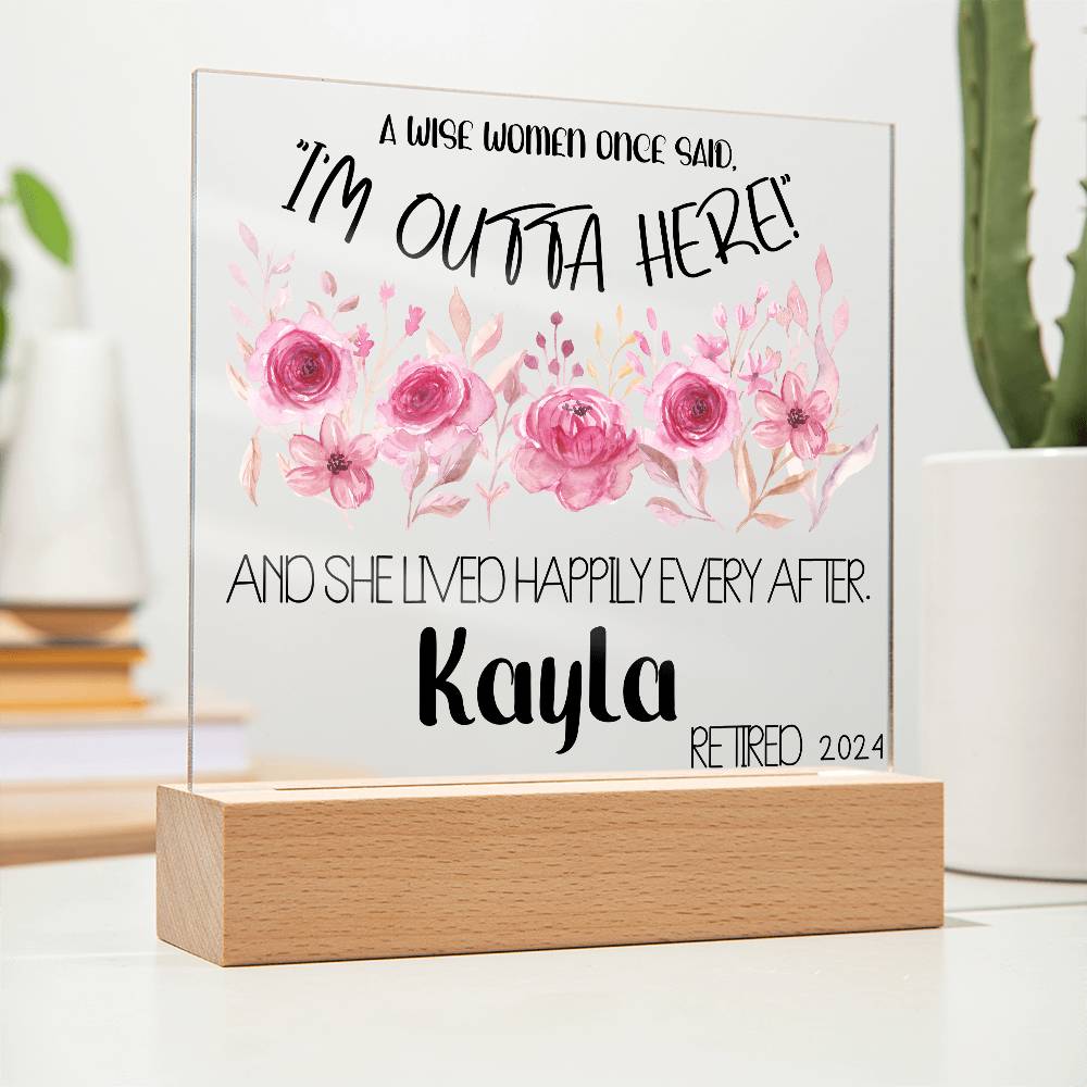 Personalized Retirement Plaque 4