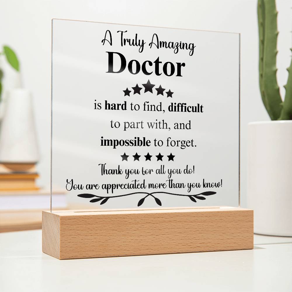Personalized Doctor Gift - Acrylic Square Plaque