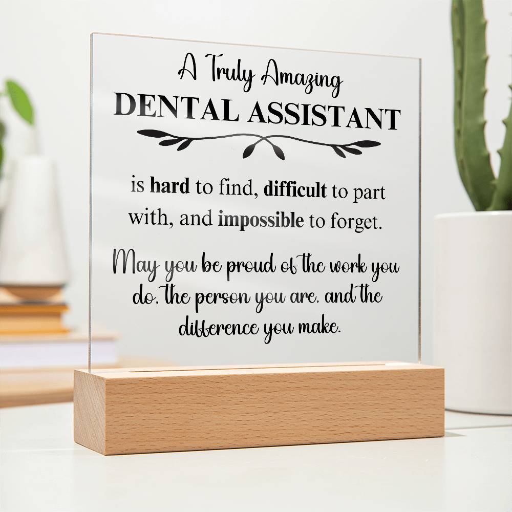 Personalized Dental Assitant Gift - Acrylic Square Plaque