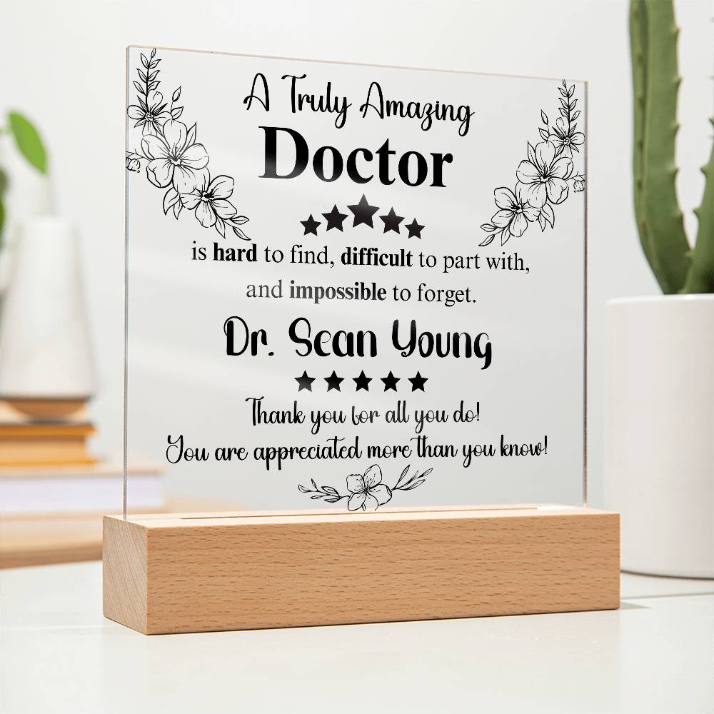 A Truly Amazing Doctor - Acrylic Square Plaque 4