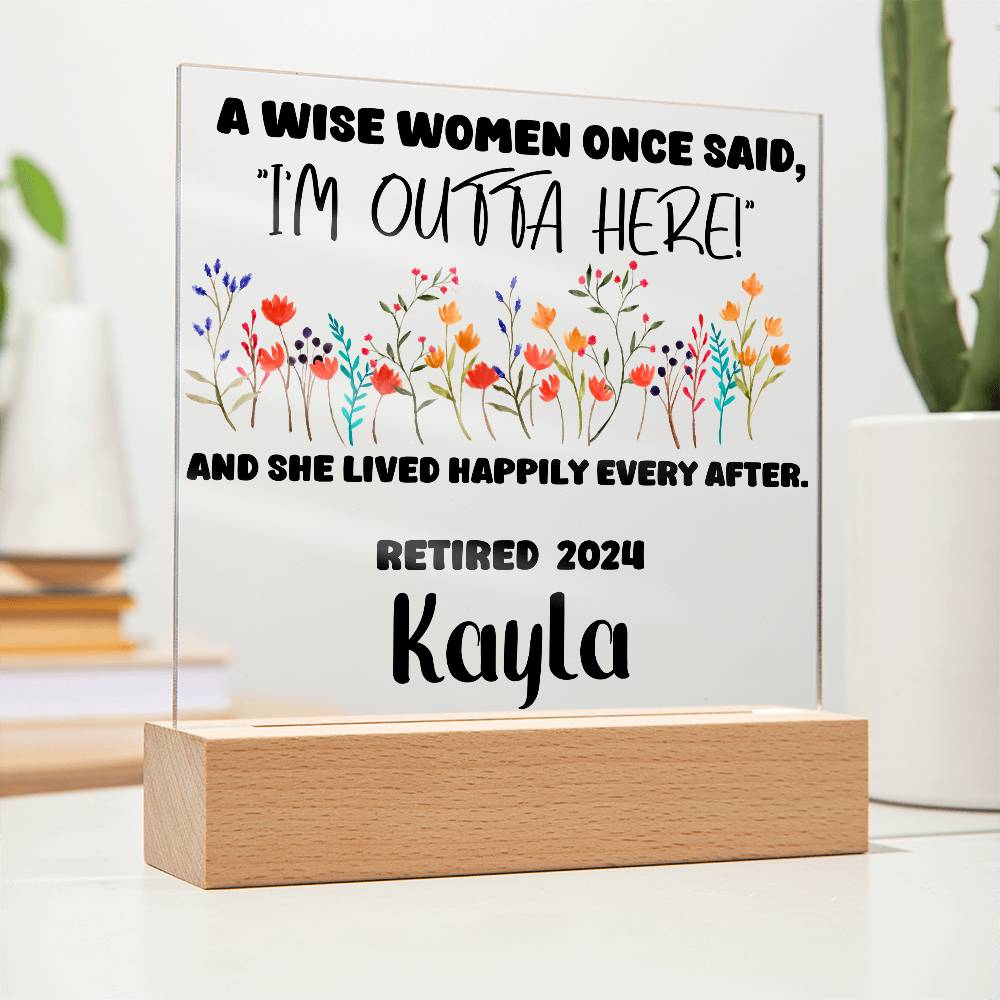 Personalized Retirement Plaque 5