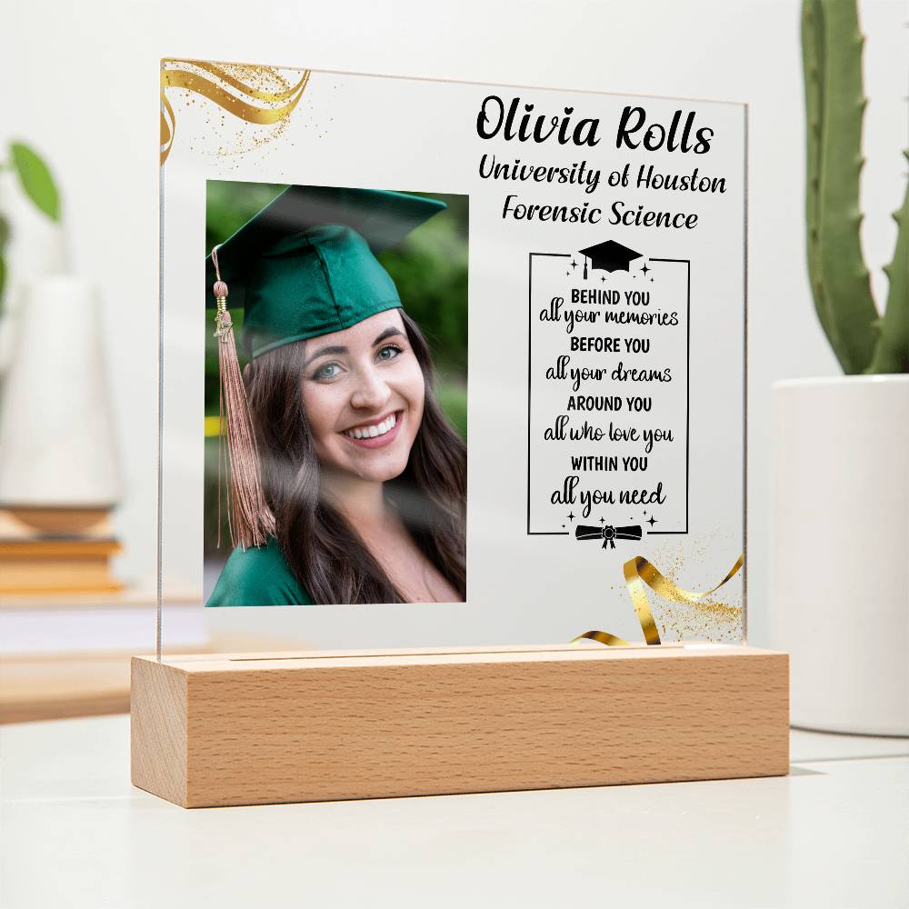 Custom Graduation Gift - Acrylic Square Plaque 9