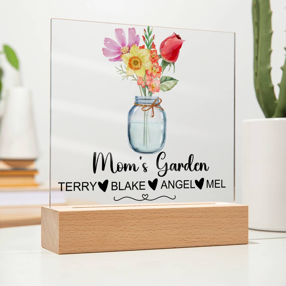 Mom's Garden Acryl Plaque