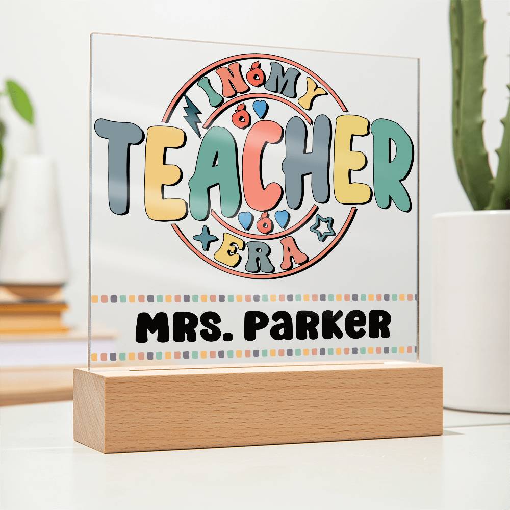 Teacher Square Acrylic Plaque 16
