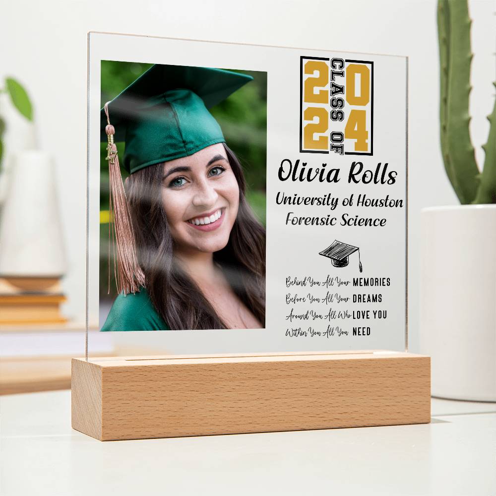 Custom Graduation Gift - Acrylic Square Plaque 8