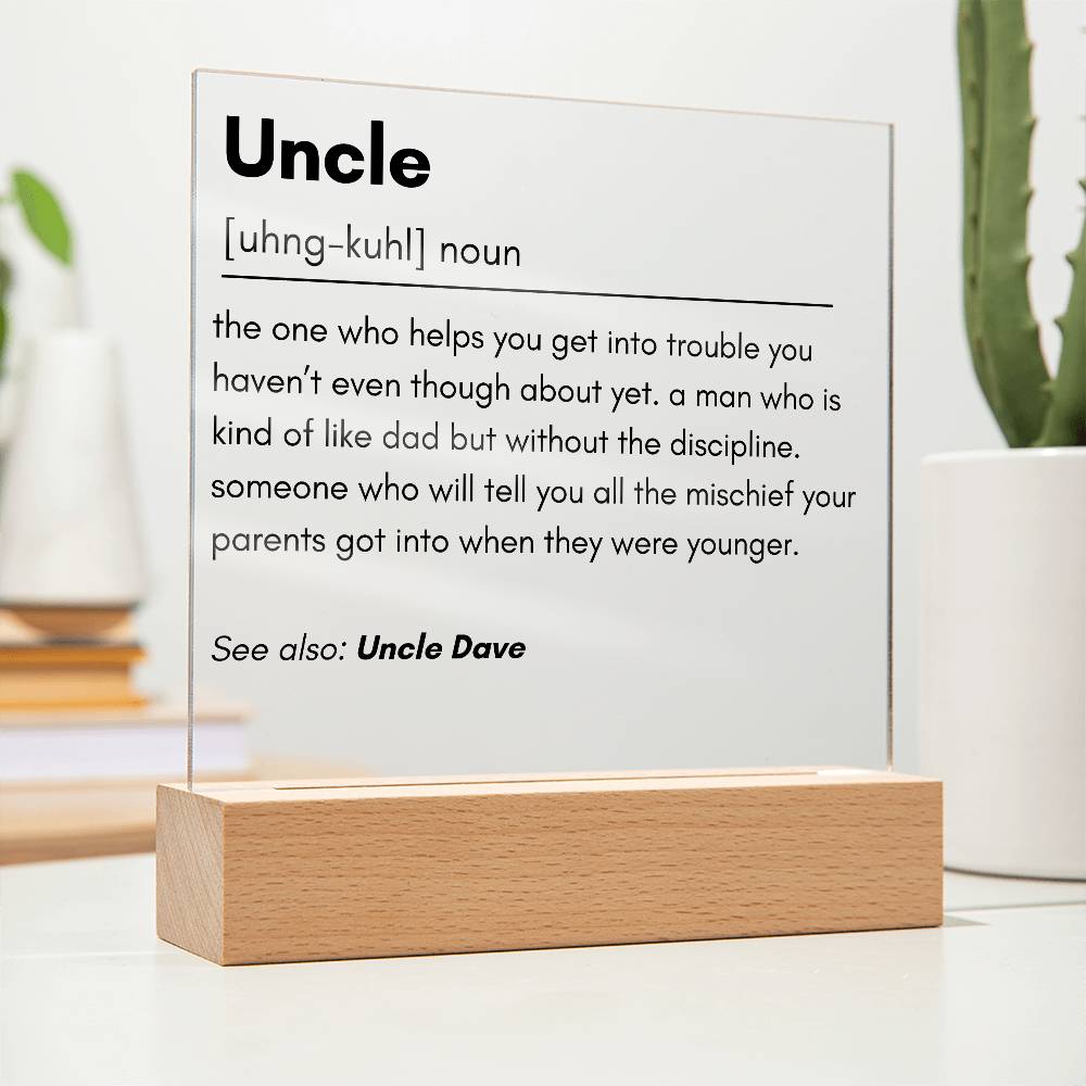 Uncle Definition Acrylic Plaque 1