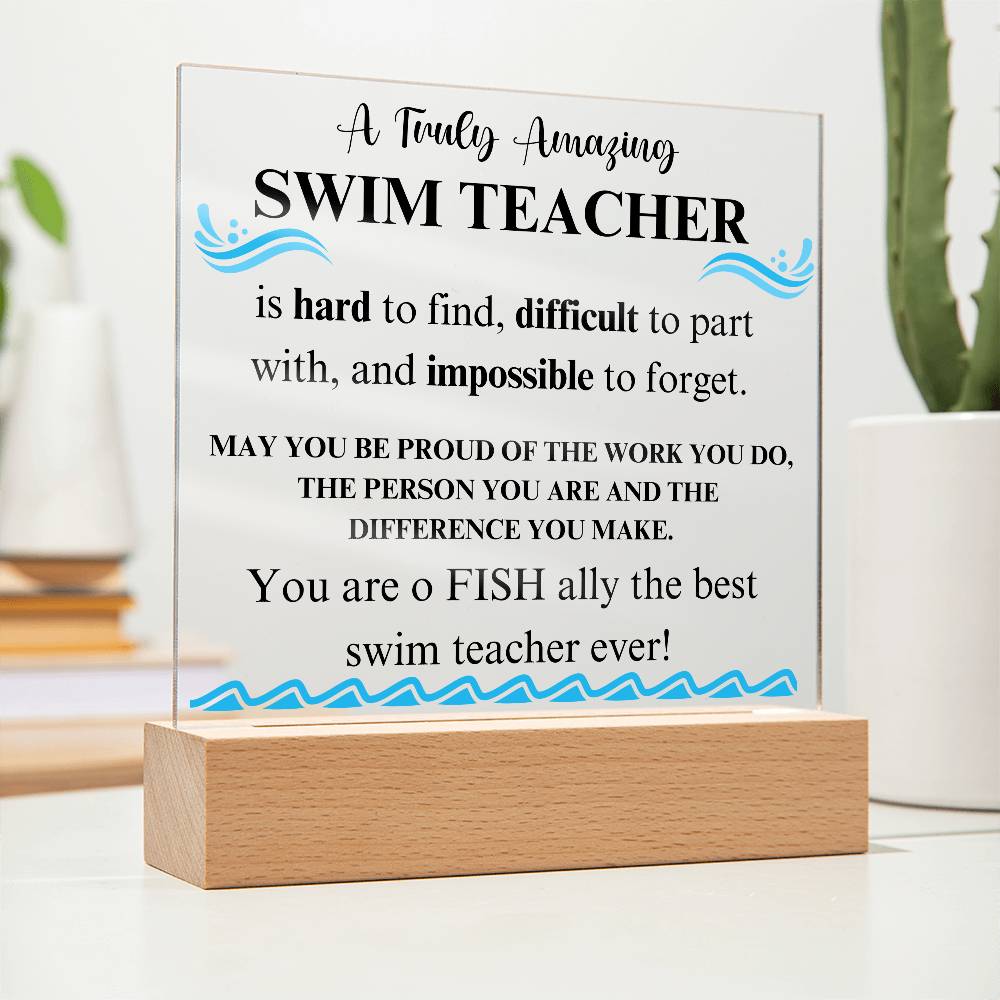 Swim Coach Gift 4 - Acrylic Square Plaque