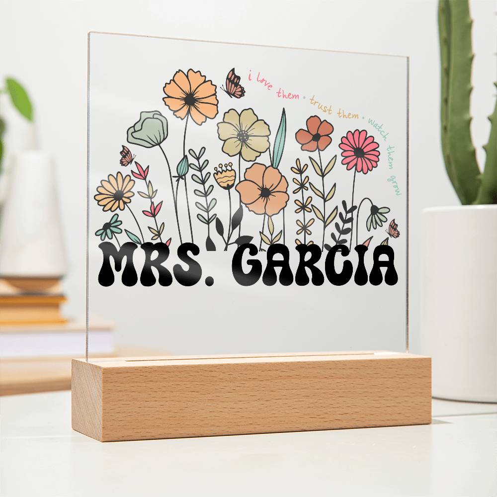Teacher Square Acrylic Plaque 6