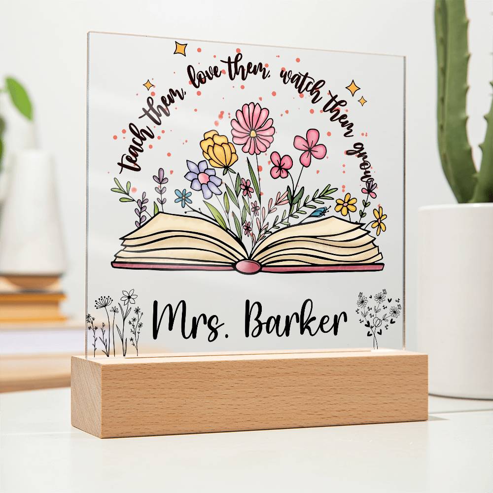 Teacher Square Acrylic Plaque 1