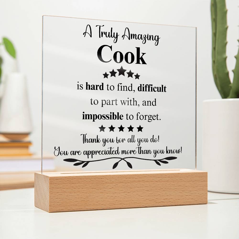 Personalized Cook Gift - Acrylic Square Plaque