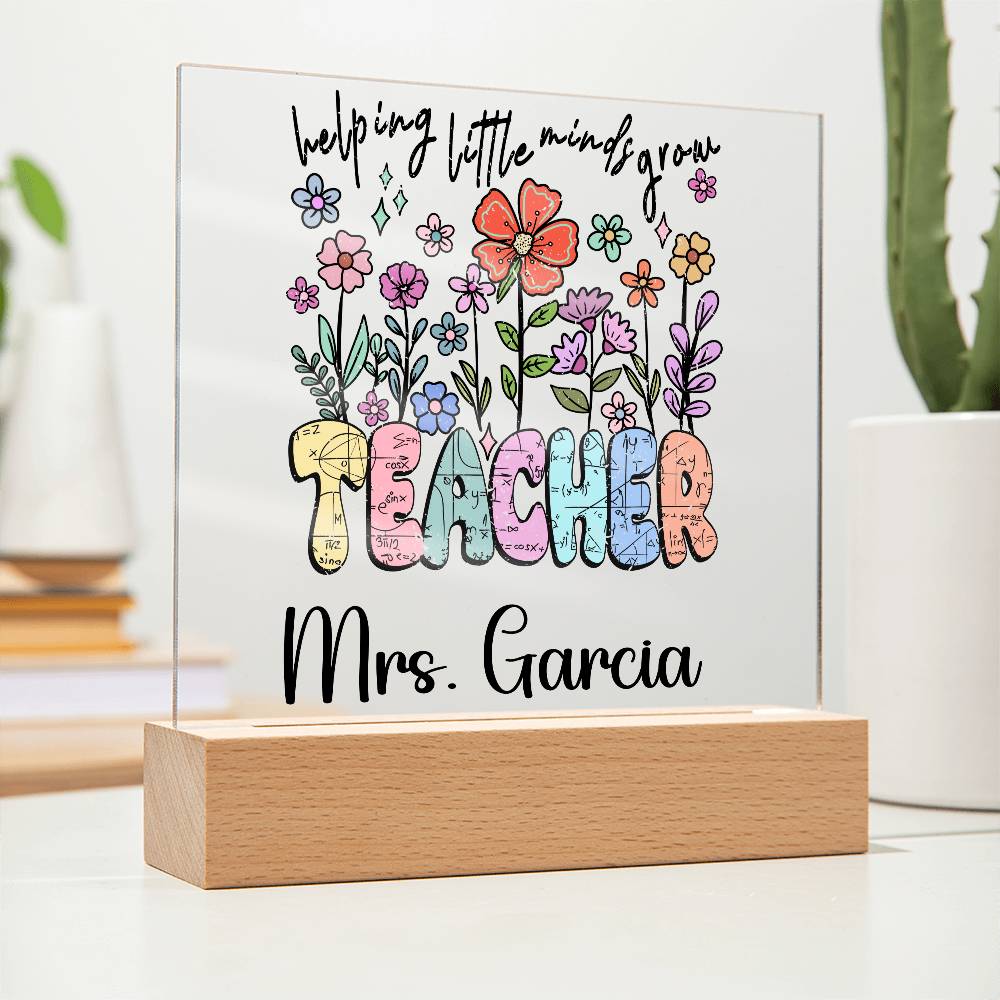 Teacher Square Acrylic Plaque 2