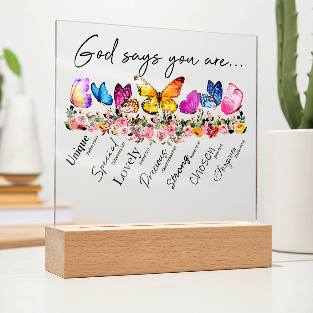 God Says You Are - Bible Verse Plaque 2