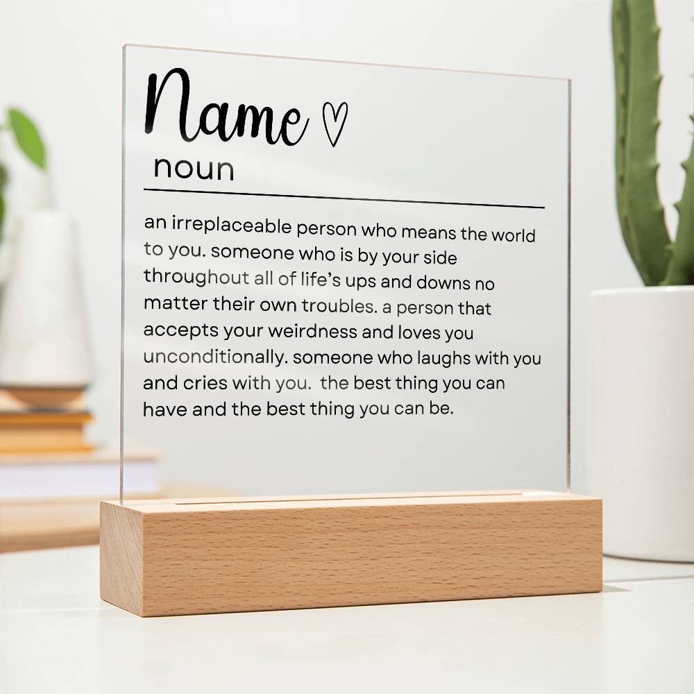 Personalized Friendship Acrylic Plaque 2 - Acrylic Square Plaque