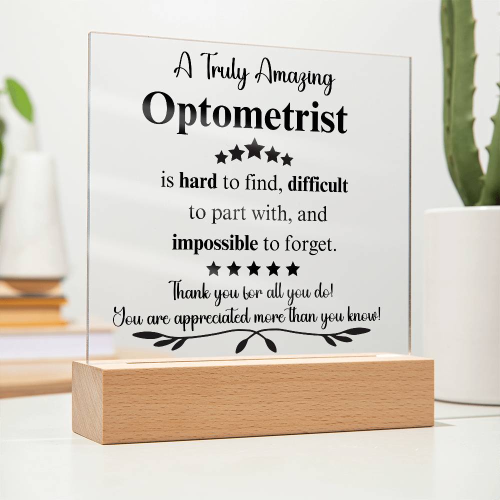 Personalized Optometrist Gift - Acrylic Square Plaque