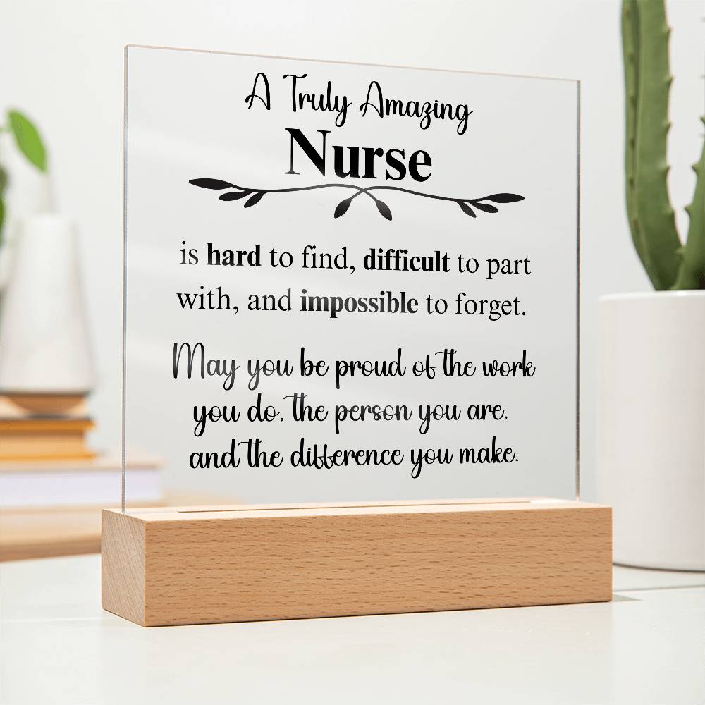 Personalized Nurse Gift - Acrylic Square Plaque