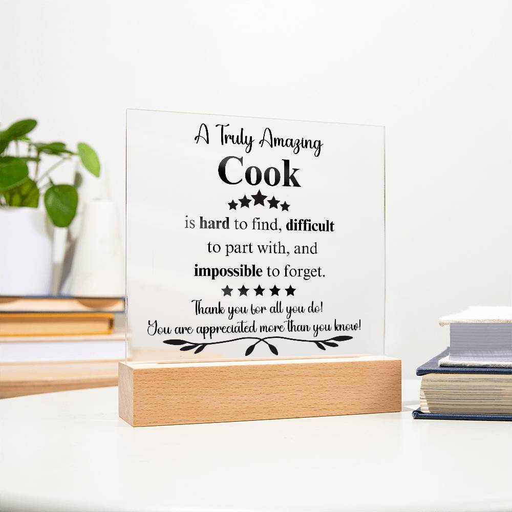 Personalized Cook Gift - Acrylic Square Plaque