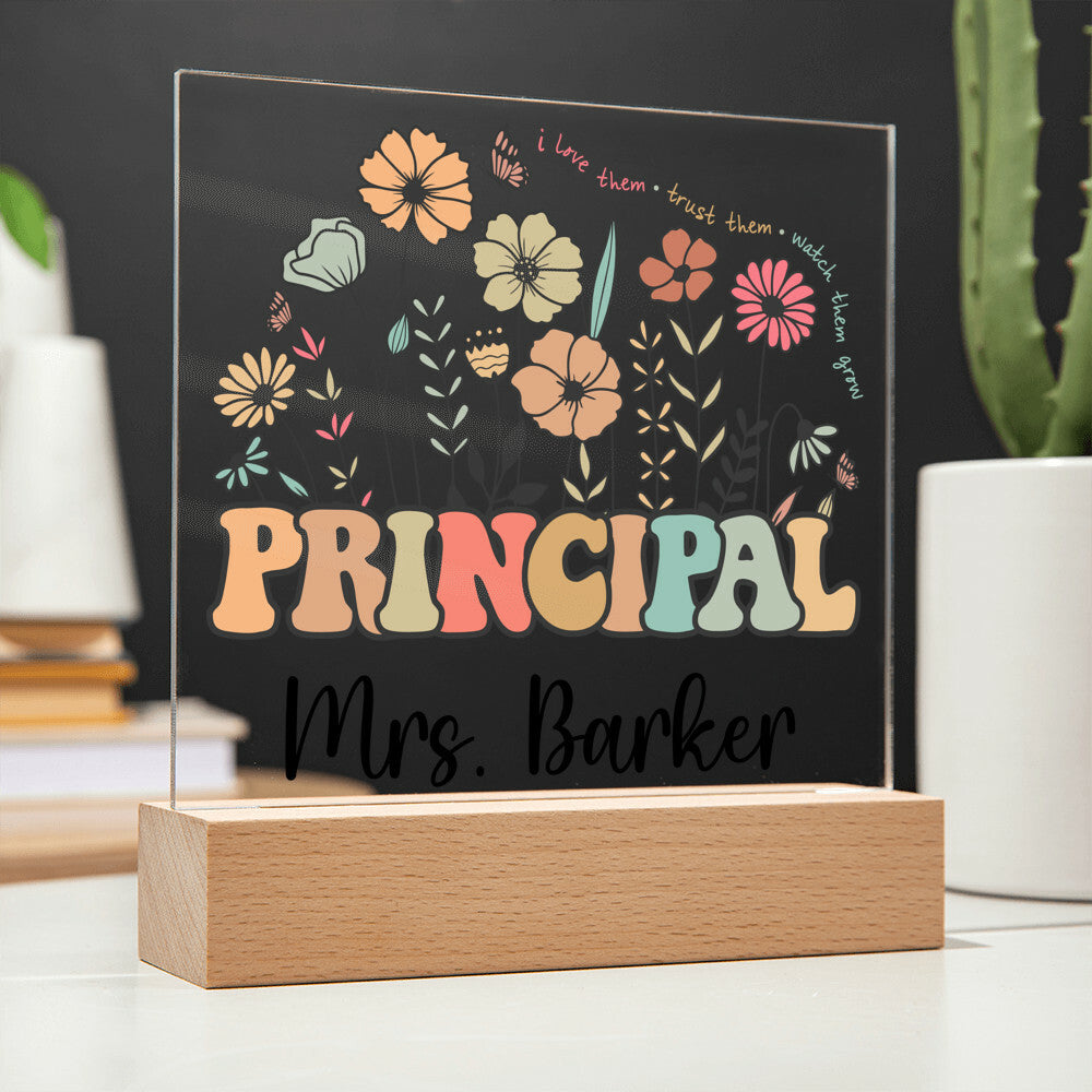 Principal 1 - Square Acrylic Plaque