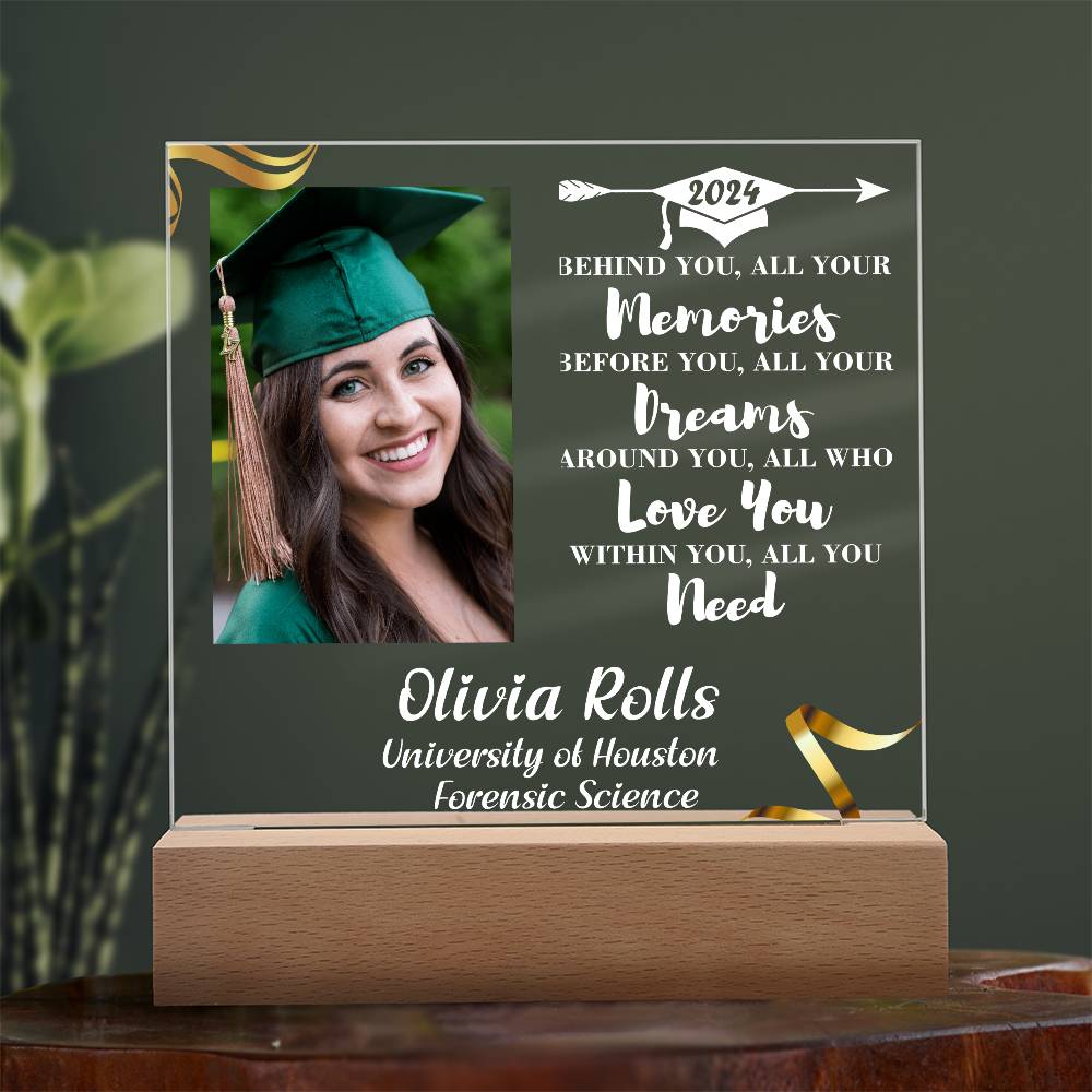 Custom Graduation Gift - Acrylic Square Plaque 5