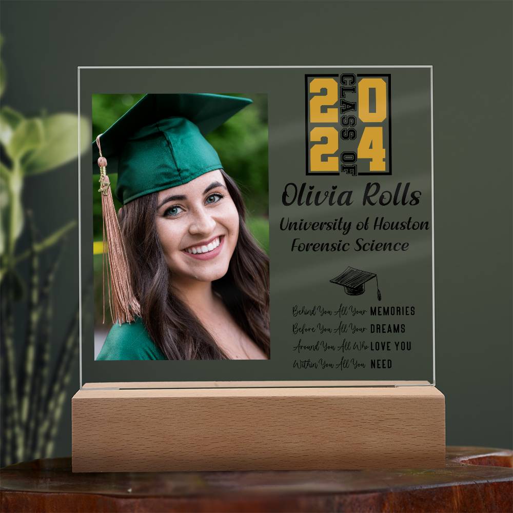 Custom Graduation Gift - Acrylic Square Plaque 8