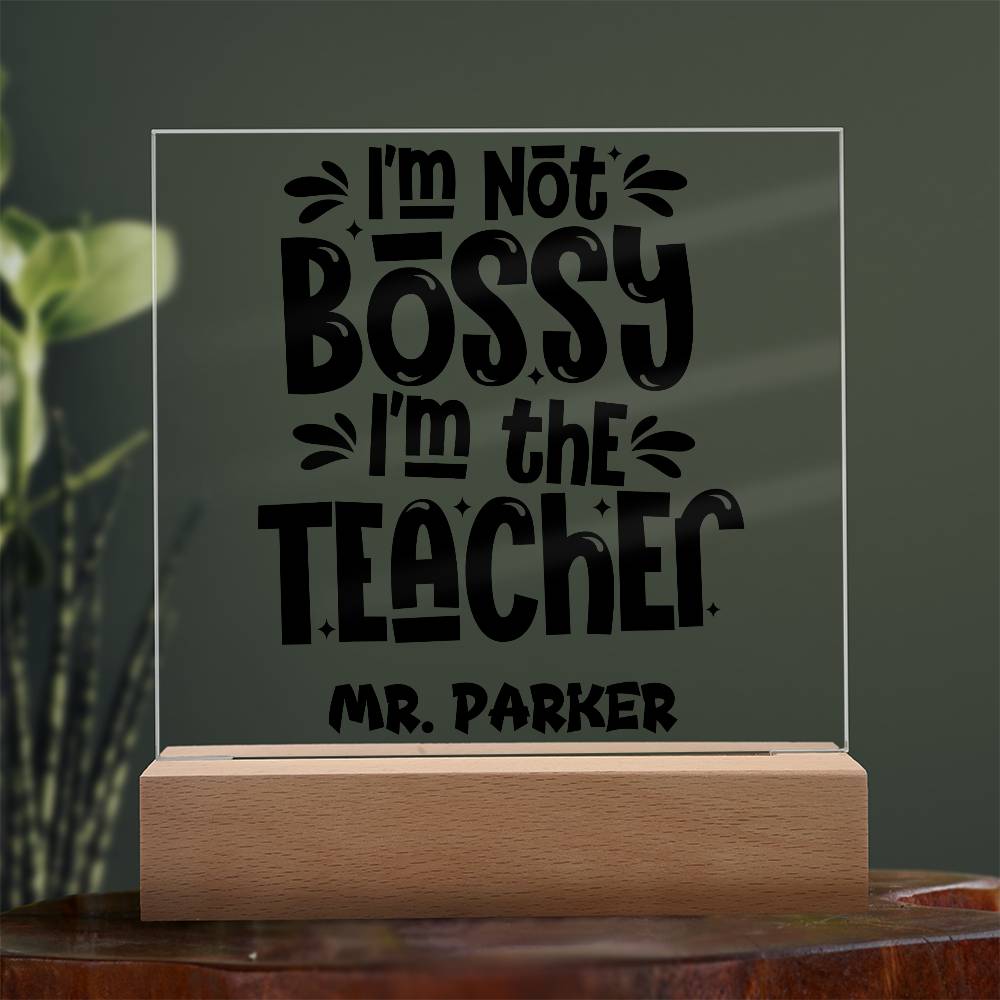 Teacher Square Acrylic Plaque 12
