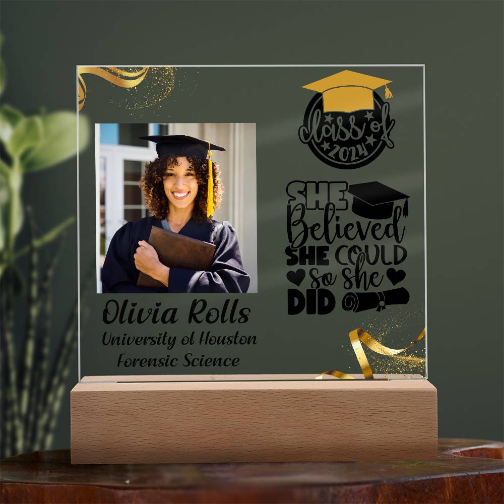 Custom Graduation Gift - Acrylic Square Plaque 10