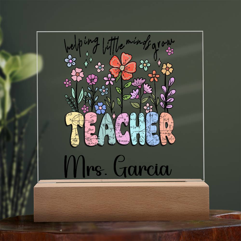 Teacher Square Acrylic Plaque 2