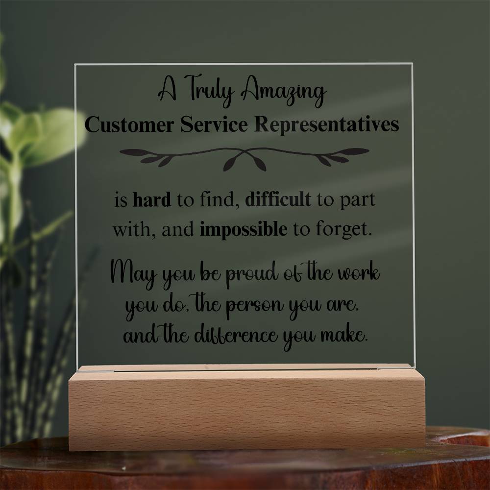 Personalized Customer Service Representative Gift - Acrylic Square Plaque