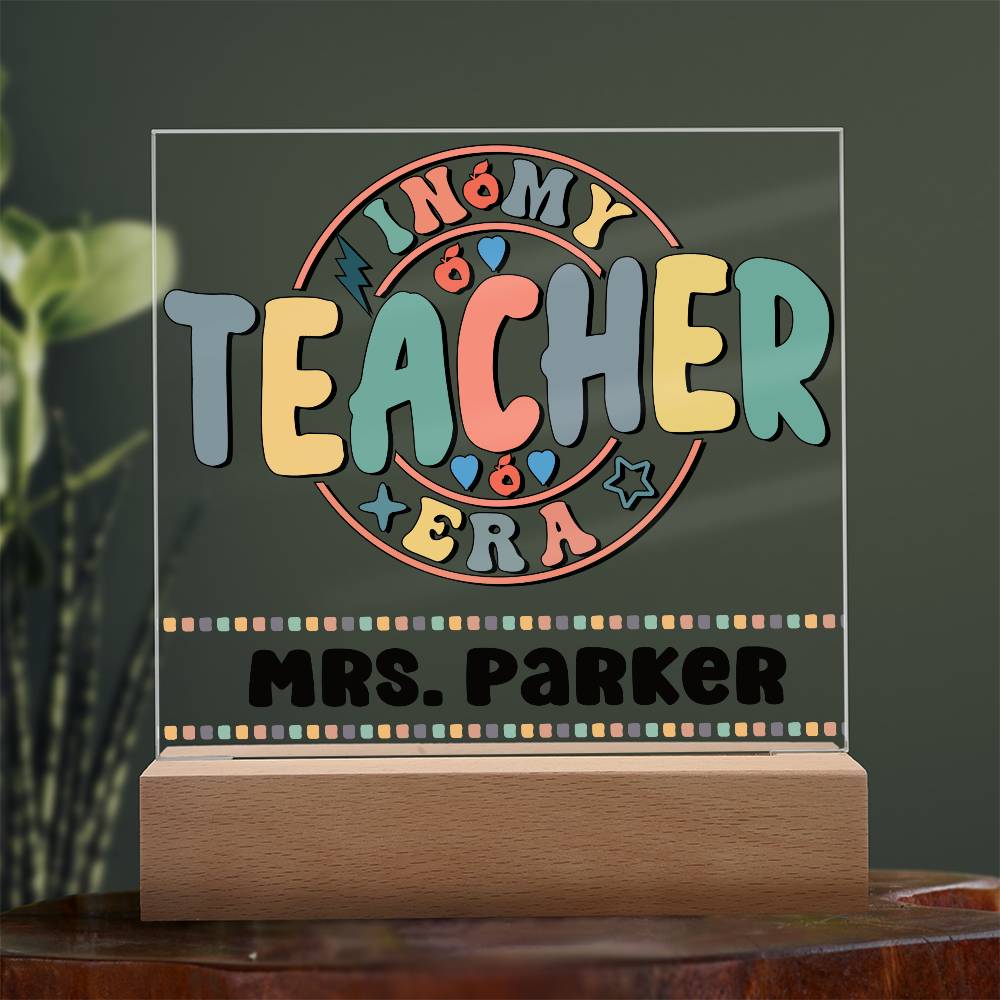 Teacher Square Acrylic Plaque 16