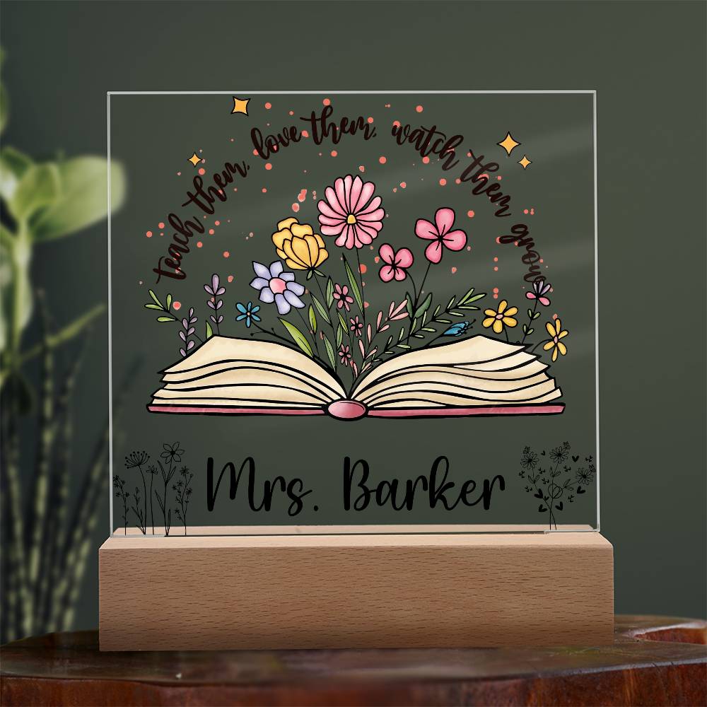 Teacher Square Acrylic Plaque 1